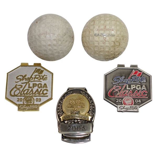 US Royal Special & US True Blue Electronic Golf Balls with Three LPGA Money Clips