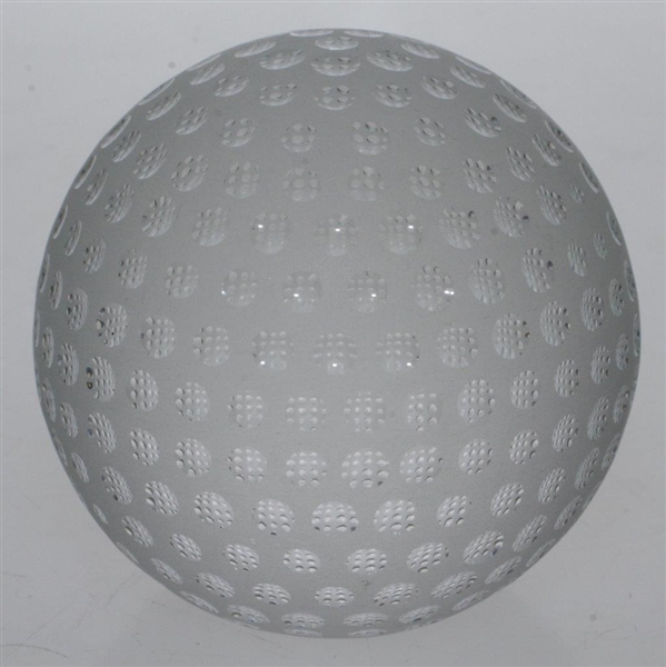 Tiffany & Co Luxury Leaded Crystal Art Glass Golf Ball Paperweight with Original Box