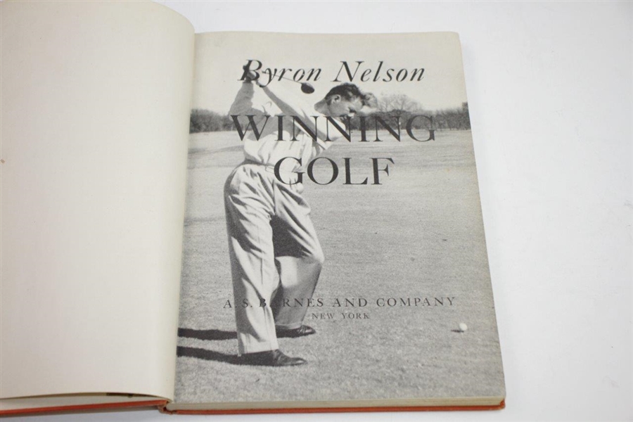 Byron Nelson Signed 1946 'Winning Golf' Book with Inscription JSA ALOA