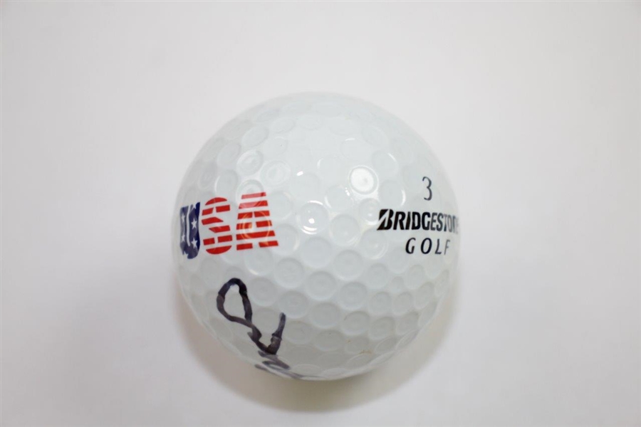 Jordan Spieth Signed Bridgestone Red/White/Blue USA Logo Golf Ball JSA ALOA