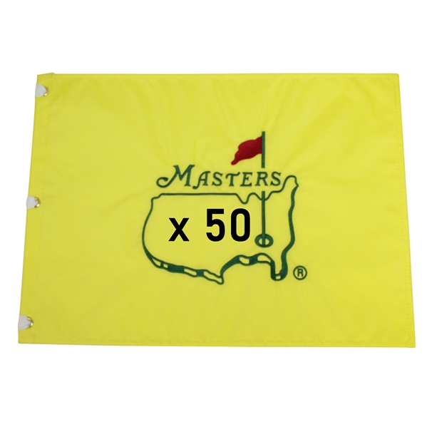 Fifty UNDATED Masters Tournament Official Embroidered Flags (50)