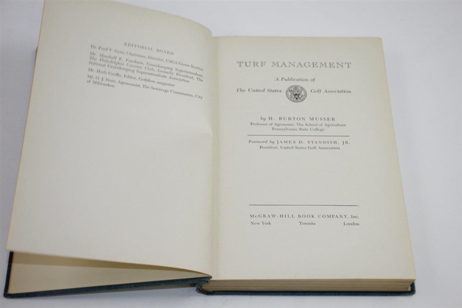 1950 'Turf Management' 1st Edition Book by Burton Musser
