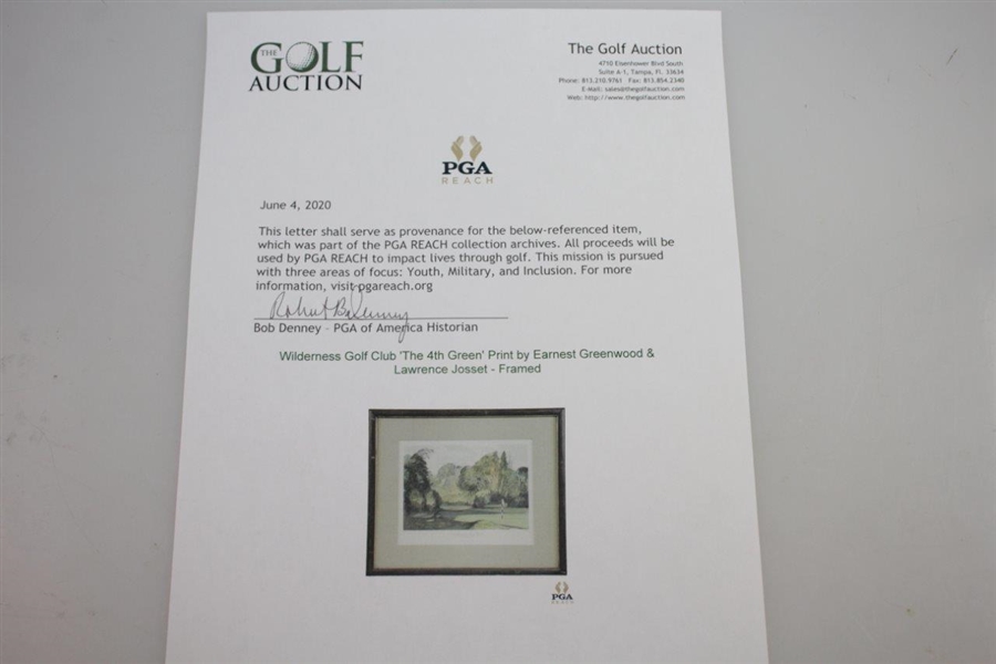 Wilderness Golf Club 'The 4th Green' Print by Earnest Greenwood & Lawrence Josset - Framed