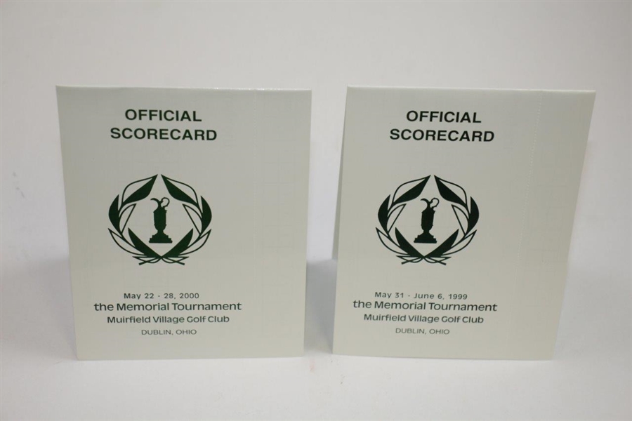 Tiger Woods Wins - 1999 & 2000 Memorial Tournament Official Scorecards