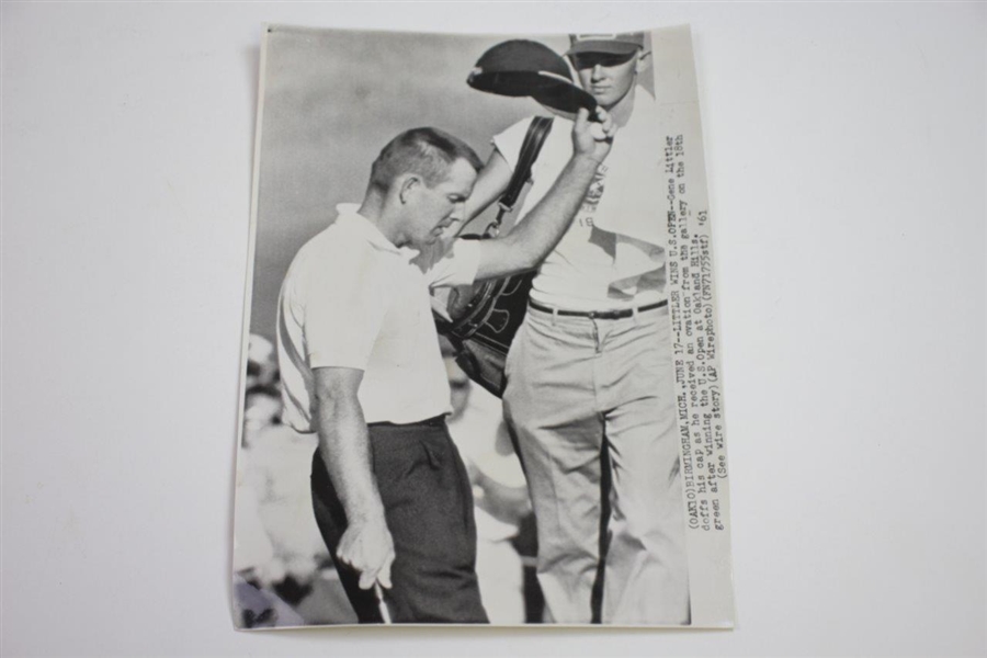 Three 1961 Gene Littler Wire Photos from US Open Win