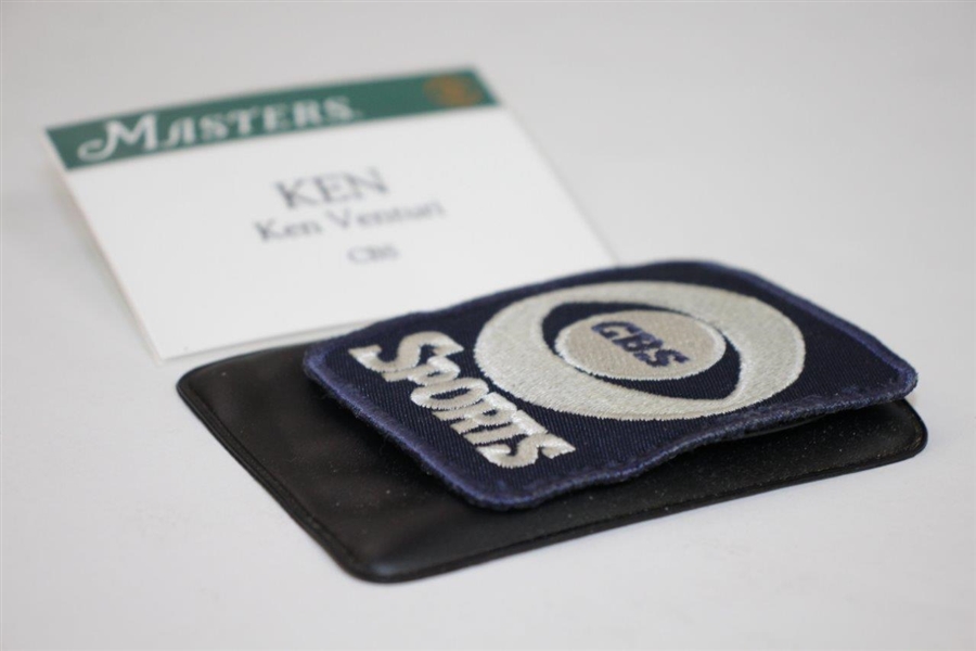 Ken Venturi's Personal Masters CBS ID Badge with CBS Shield