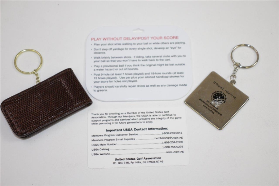 Ken Venturi's Personal USGA Member Badge & Card with Two Disabled Veterans Member Keychains