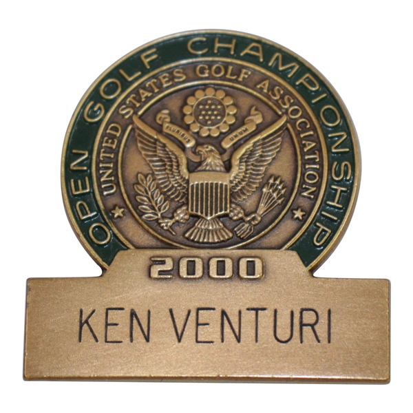 Ken Venturi's 2000 US Open at Pebble Beach Contestant/Past Champions Badge