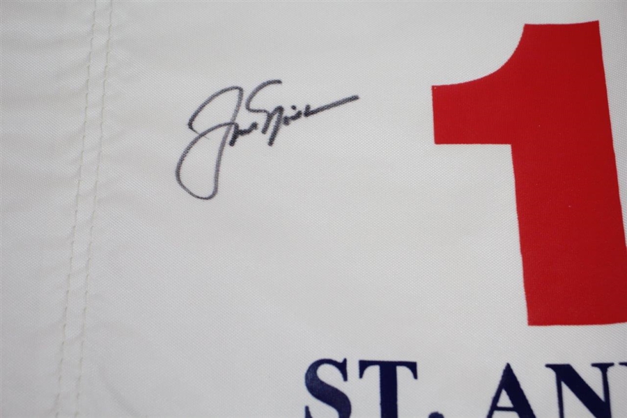 Jack Nicklaus Signed 1995 The Open at St. Andrews White Flag JSA ALOA