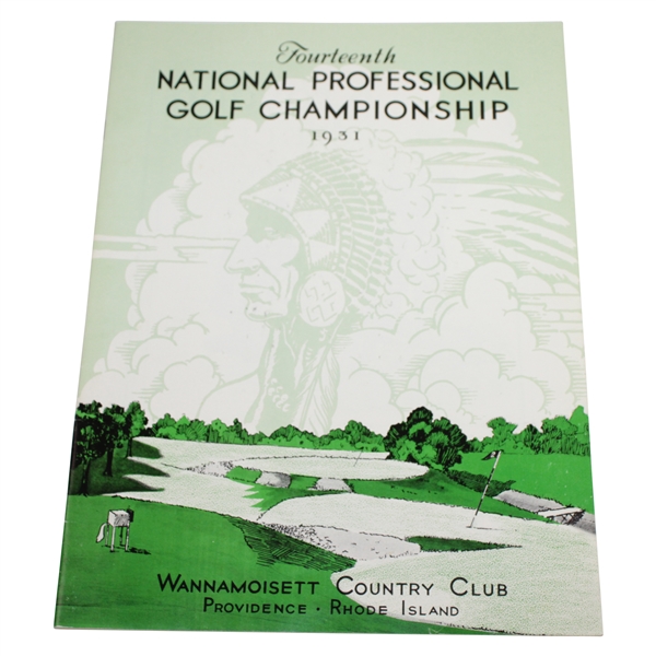 1931 PGA Championship at Wannamoisett CC Program - Tom Creavy Winner