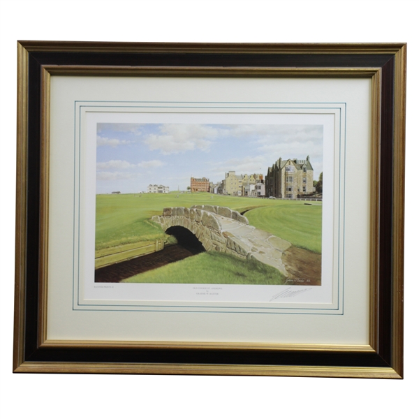 Old Course St. Andrews Print Signed by Artist Graeme Baxter - Framed