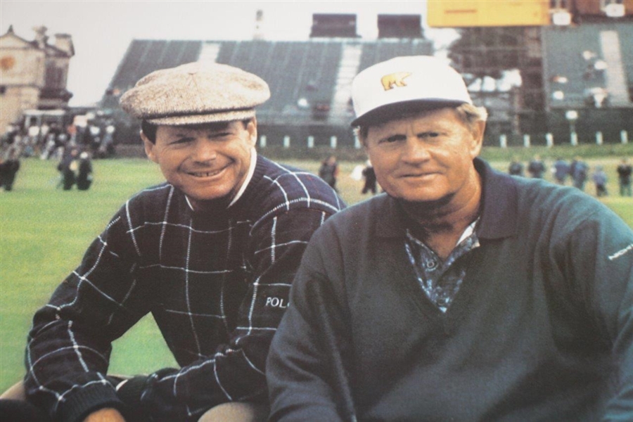 Arnold Palmer, Jack Nicklaus, Tom Watson, & Ray Floyd on the Swilcan Bridge Color Photo