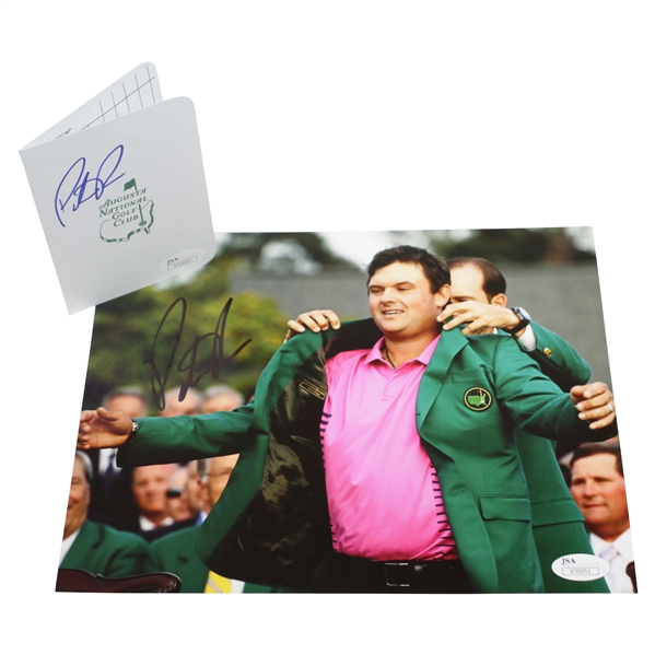Patrick Reed Signed Augusta National Scorecard & 8x10 Green Jacket Photo - Both JSA