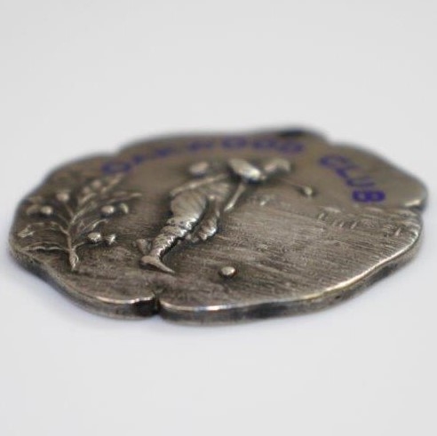 1916 Oakwood Club Junior Championship Sterling Silver Runner-Up Medal Won by Jack Roheimer