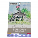 Patrick Reed Signed 2018 Masters Sunday Ticket #B00771 JSA #CC66587