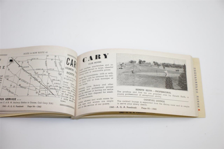 1942 Associated Golfers of America Membership Passbook - Chicago Courses Info - Seldom Seen