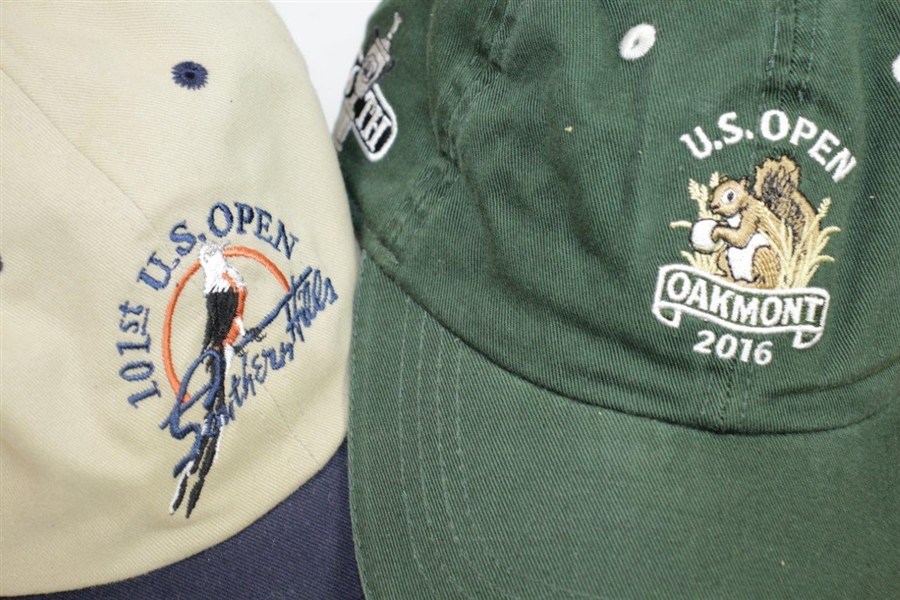 2001 Southern Hills, 2003 Olympia Field, 2009 Bethpage Black, & 2016 Oakmont US Open Logo Hats