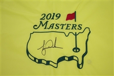Tiger Woods Signed 2019 Masters Tournament Embroidered Flag FULL JSA #BB34065