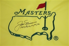Jack Nicklaus Signed Undated Masters Embroidered Flag with Years Won Notation JSA ALOA