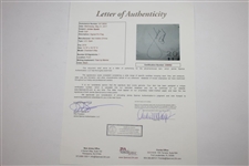Jordan Spieth Signed 2015 US Open at Chambers Bay Embroidered Flag JSA FULL #Z26952