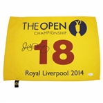 Rory McIlroy Signed 2014 The OPEN at Royal Liverpool Yellow Screen Flag JSA FULL #Z70882