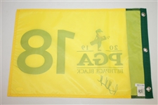 Brooks Koepka Signed 2019 PGA Championship at Bethpage Black Screen Flag JSA FULL #BB15347