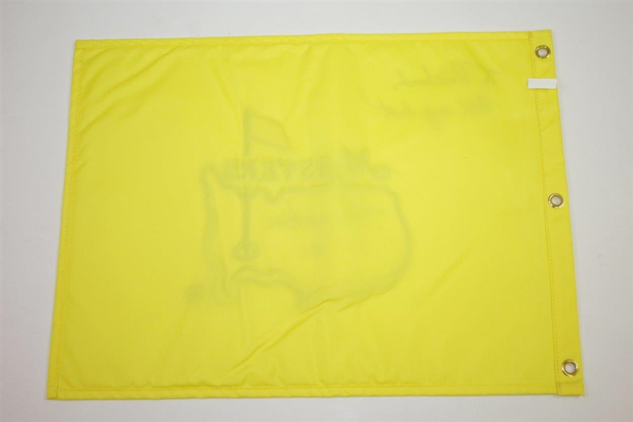 Tom Watson Signed Undated Masters Flag with '77 81' & Two Handwritten Notes JSA ALOA