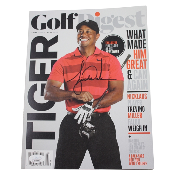 Tiger Woods Signed Golf Digest Magazine - February 2018 Issue JSA FULL #BB46582