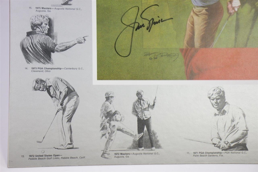 Jack Nicklaus Signed '25 Years on Tour - 1962-1986 - 20 Major Championship' Poster JSA ALOA