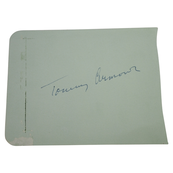 Tommy Armour Signed 4x6 Album Page JSA FULL #Z97573