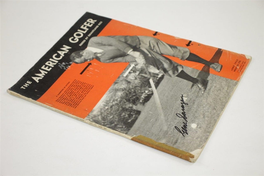 Gene Sarazen Signed June 1933 The American Golfer Magazine JSA ALOA