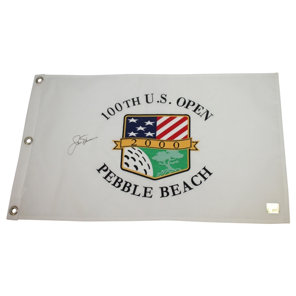 Jack Nicklaus Signed 2000 US Open at Pebble Beach White Flag Golden Bear cert#04316