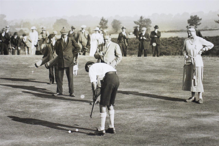 Boy (Matheson) vs Girl (Sarson) Golf Match at Walton Heath Type 1 The Times Photo - Victor Forbin Collection