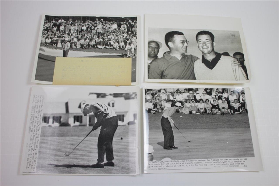 Fourteen (14) 1956 Masters Championship 7x9 Wire Photos of Runner-Up Kenneth Venturi