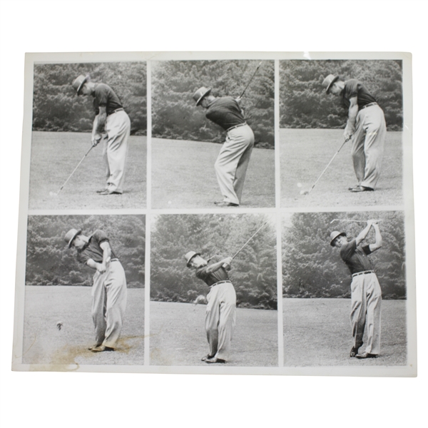 Ben Hogan 1954 US Open at Baltusrol Swing Sequence 10x8 1/8 Wire Photo 6/15/54