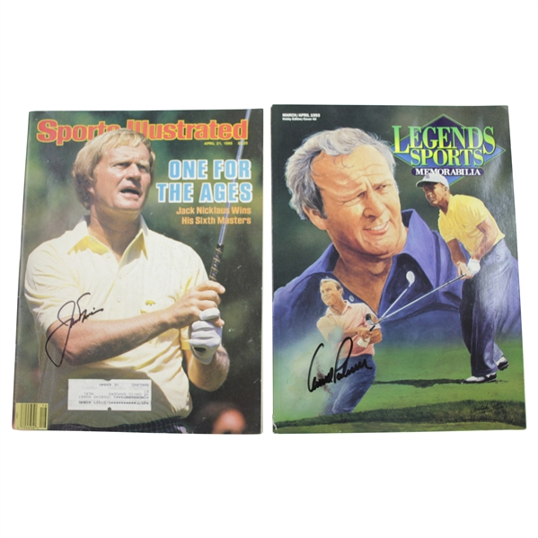 Arnold Palmer & Jack Nicklaus Signed Magazines - SI & Legends Sports Memorabilia JSA Certs