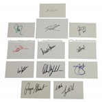 1999 Ryder Cup Team Signed 3x5 Cards Including Payne & Tiger JSA ALOA