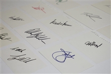 1999 Ryder Cup Team Signed 3x5 Cards Including Payne & Tiger JSA ALOA