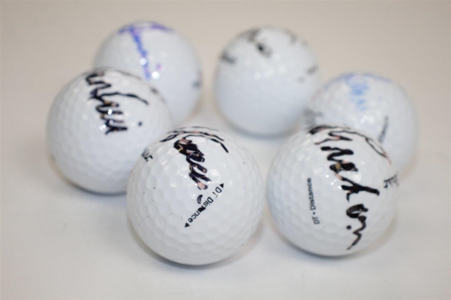 Venturi, Irwin, Goosen, Pavin, Jones, & Graham Signed Golf Balls JSA ALOA