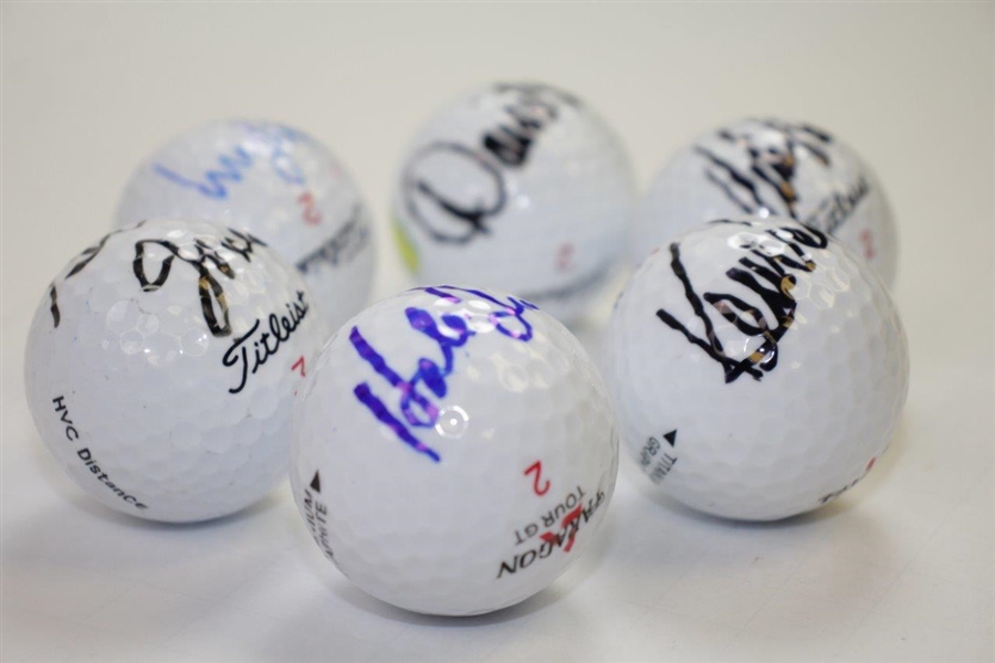 Venturi, Irwin, Goosen, Pavin, Jones, & Graham Signed Golf Balls JSA ALOA