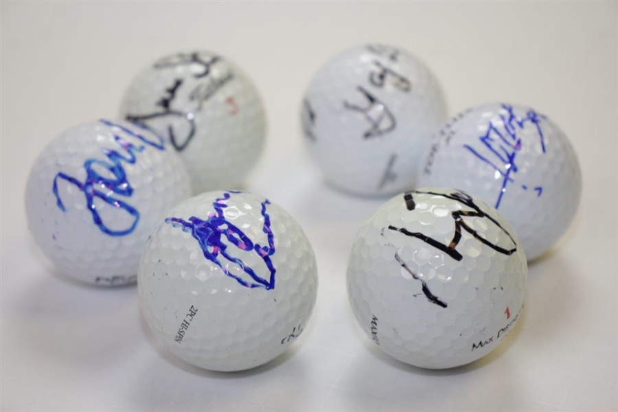 Crenshaw, Faldo, Aaron, Stockton, Brewer, & Olazabal Signed Golf Balls JSA ALOA