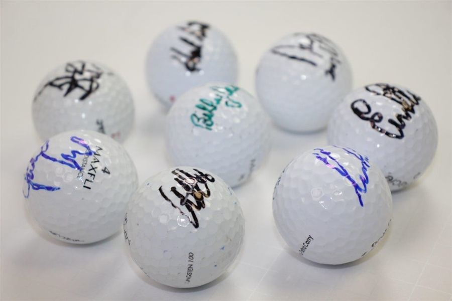 Els, Price, Casper, Sutton, Duval, Lopez Signed Golf Balls JSA ALOA
