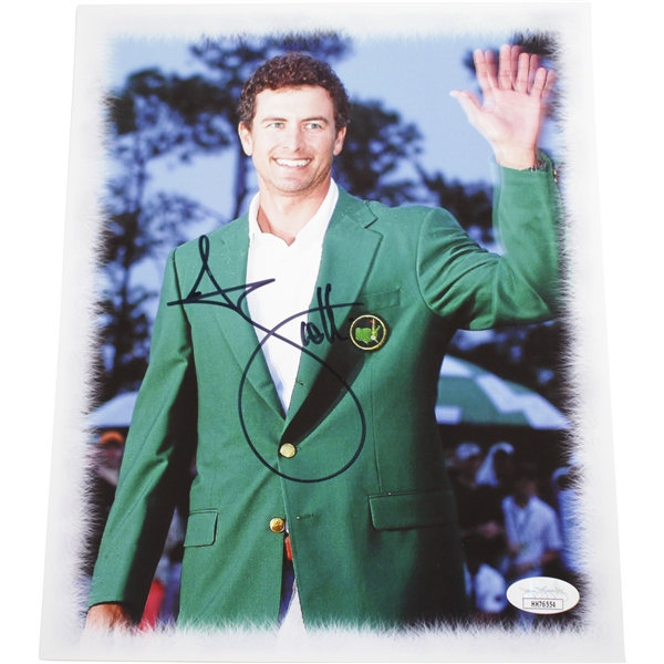 Adam Scott Signed 8x10 Color Green Jacket Photo JSA #HH76554