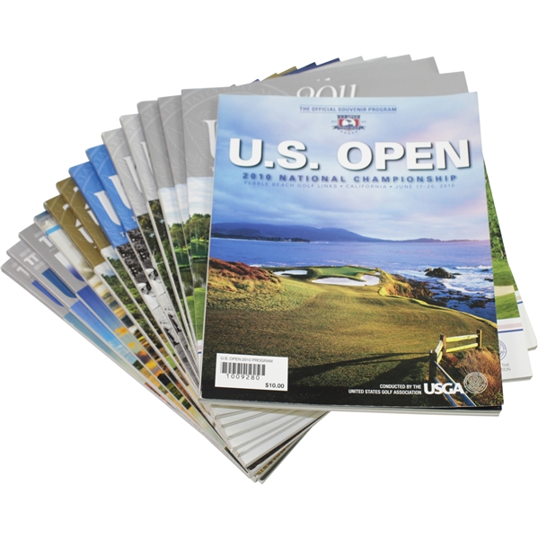 2010, 2011(x3), 2012(x2), 2013(x2), 2014(x2), 2015-2018 US Open Championship Official Programs