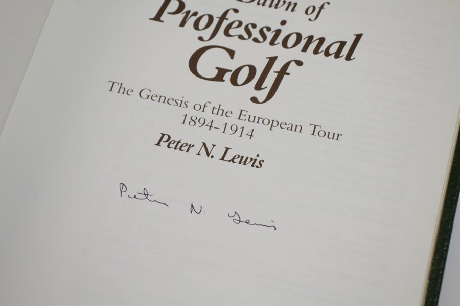 1995 'The Dawn of Professional Golf' Ltd Ed 35/150 Signed by Author Peter Lewis