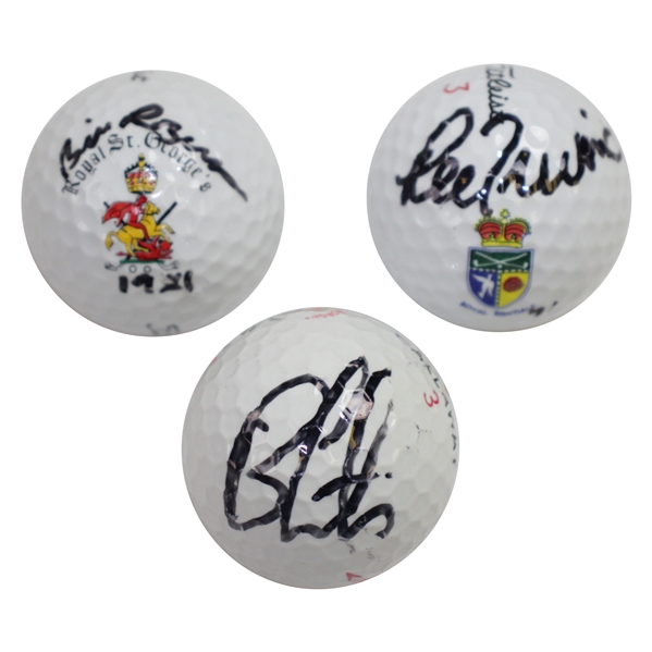 Trevino, Rogers, & Curtis OPEN Champs Signed on Course Won Logo Golf Balls JSA ALOA