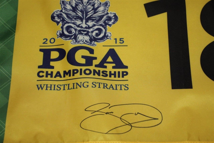 Jason Day Signed 2015 PGA Championship at Whistling Straits Flag JSA ALOA