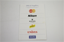 Tiger Woods Signed 2000 OPEN Championship at St. Andrews FINAL DAY Pairing Sheet JSA ALOA
