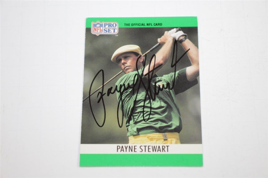 Payne Stewart Signed 1990 NFL Pro-Set Card JSA #II14384
