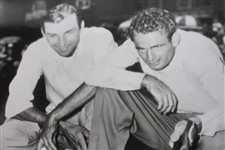 1947 Inverness Wire Photo of Ed Furgol & George Shoux Consulting Over Putt